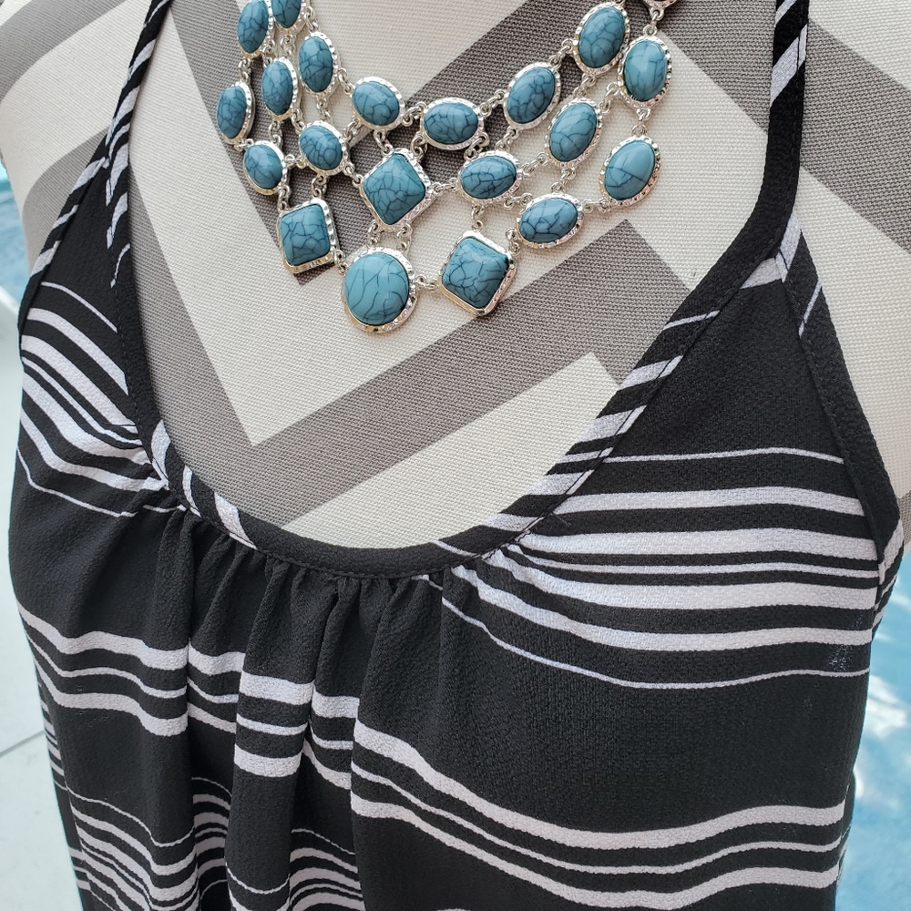 NWT Portocruz Strappy Lil Black Dress Swim Cover M
